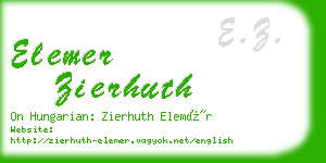 elemer zierhuth business card